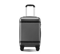 Générique Valise Cabine ABS 55 cm, Gris avec Bande décorative