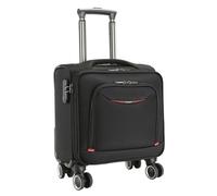 Générique Valise Petite Taille Souple, Valises Cabine d'affaires avec 4 Roues, Bagage Soute Léger et Résistant Suitcase Oxford pour Voyage Black,16inch
