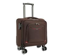 Générique Valise Petite Taille Souple, Valises Cabine d'affaires avec 4 Roues, Bagage Soute Léger et Résistant Suitcase Oxford pour Voyage Coffee,16inch
