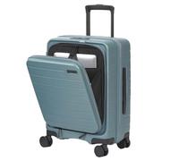 Générique Valise Rigide avec Avant Poche Ordinateur, Valise Cabine 55x35x25 Légère, Suitcase Extensible Léger et Résistant avec 4 Roues et Cadenas 3 Chiffres Blue