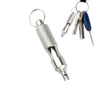 Générique Valve Core Remover - 5.4x1cm Tire Repair Tool, Tire Stem Removal Tool | Stainless Steel Keychain Valve Removal Tools, Valves Core Removasl Tools by Designed for Stans No Tubes Sealant