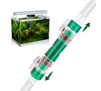 Générique Valve De Contrôle du Débit D’Eau pour Aquarium - Connecteur Tuyau Réglable Une Voie, Accessoire Pompe Air Plastique Noir avec Adaptateur Filtre Double Robinet pour Réservoir Poissons