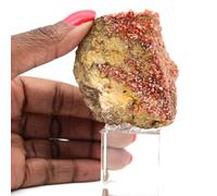 Générique Vanadinite cristallisée de 165 grammes et 60 millimètres, Minéral Vanadinite du Maroc, Pierre d'origine Authentique, Modèle Unique, Minéral d'art, Pierre de Chance