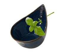 Générique Vanilla Peeling Bowl, Cup Tool, Ceramic Bowl, 13x9x9cm with Hole Feature, Professional Preparation Dish, Kitchen Gadget with White Design, Meal Supply for Holiday and Apartment