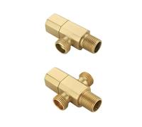 Générique Vanne de commutation vanne d'angle en laiton massif G1/2, Chrome/noir/or/or Rose/or brossé for salle bains(Gold-2)