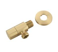Générique Vanne de commutation vanne d'angle en laiton massif G1/2, Chrome/noir/or/or Rose/or brossé for salle bains(Brushed-Gold-1)