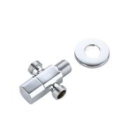 Générique Vanne de commutation vanne d'angle en laiton massif G1/2, Chrome/noir/or/or Rose/or brossé for salle bains(Chrome-2)