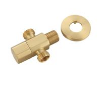 Générique Vanne de commutation vanne d'angle en laiton massif G1/2, Chrome/noir/or/or Rose/or brossé for salle bains(Brushed-Gold-2)
