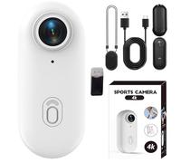 Générique Varnock Action Camera, 2025 New Upgrade Varnock 4k Body Camera, 120° Wide-Angle 100ft Waterproof Wearable, for Cycling, Travel (4k White 64G,Simple)