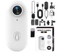 Générique Varnock Action Camera, 2025 New Upgrade Varnock 4k Body Camera, 120° Wide-Angle 100ft Waterproof Wearable, for Cycling, Travel (4k White 128G,Standard)