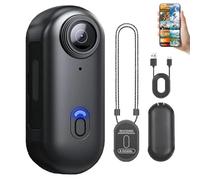 Générique Varnock Action Camera, HD 1080p/4k Pocket Action Cam, Wearable Mini Varnock Body Camera, with Memory Card, for Work, Cycling, Travel, Diving (Black*4K,Simple Configuration)