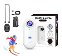 Générique Varnock HD Action Camera, The Snap Cam, 1080p/4k Hands-Free Magnetic Camera, Mount Anywhere, for Cycling, Skiing, Diving, Pet Walking, Fishing (White-Standard-1080P,No Card)