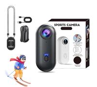 Générique Varnock HD Action Camera, The Snap Cam, 1080p/4k Hands-Free Magnetic Camera, Mount Anywhere, for Cycling, Skiing, Diving, Pet Walking, Fishing (Black-Standard-4K,No Card)