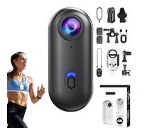 Générique Varnock HD Action Camera,The Snap Cam, Action Camera, 170° Wide Angle, Waterproof Wearable Action Cam with Magnetic Clip for Diving, Skiing, Outdoor Sports (Black- 4k High Specs,128G)