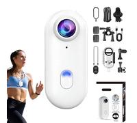 Générique Varnock HD Action Camera,The Snap Cam, Action Camera, 170° Wide Angle, Waterproof Wearable Action Cam with Magnetic Clip for Diving, Skiing, Outdoor Sports (White-4K High Specs,No Card)