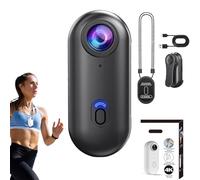 Générique Varnock HD Action Camera,The Snap Cam, Action Camera, 170° Wide Angle, Waterproof Wearable Action Cam with Magnetic Clip for Diving, Skiing, Outdoor Sports (Black-4K Simple,No Card)
