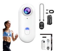 Générique Varnock HD Action Camera,The Snap Cam, Action Camera, 170° Wide Angle, Waterproof Wearable Action Cam with Magnetic Clip for Diving, Skiing, Outdoor Sports (White-4K Simple,128G)