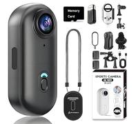 Générique Varnock HD Action Camera, The Snap Cam, HD 1080P/4K Thumb Action Camera, POV Pro 4K Cam with Audio and Video Recording for Cycling, Ski, Diving and Outdoors Activities (Black-4K,128G)