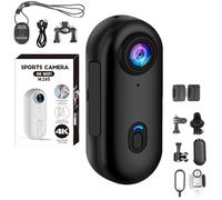 Générique Varnock HD Action Camera, Varnock Action Camera,The Snap Cam, HD 1080p/4k Mini Wearable Body Adventure,Mount Anywhere, for Vlogging, Cycling, Diving (Black,4K)