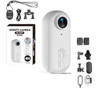 Générique Varnock HD Action Camera, Varnock Action Camera,The Snap Cam, HD 1080p/4k Mini Wearable Body Adventure,Mount Anywhere, for Vlogging, Cycling, Diving (White,1080P)