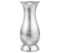 Générique Vase à Fleurs Vintage en Acier Inoxydable Argenté Base Solide Décoration Multifonctionnelle Style Moderne Minimaliste pour Bureau et Table