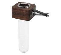 Générique Vase de Propagation pour Fleurs à Clipser sur Ventilation de Voiture, Design Élégant en Bois et Verre, Capacité 20ml, Décoration Intérieure Raffinée pour Tableau de Bord