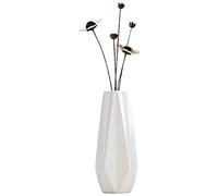 Générique Vase en Porcelaine Blanche, Déco Florale Intérieure & Bureau | Table De Salle à Manger Moderne En Céramique Lisse, De Taille Moyenne, En Porcelaine Blanche (M)