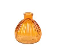 Artyfêtes Générique - Vase Verre RAINURÉ Flora 8X9CM 210ML Orange