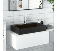 Générique Vasque 60x38x11 cm Fonte minérale/marbre Noir Mat,Lavabos,13.83KG-155980