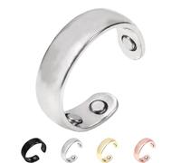 Générique Vayro Ring, 2025 New Vayro Ring for Women Men, Original Magnetic Wellness Rings, Adjustable Size Lightweight and Water-Resistant (Silver)