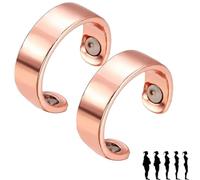Générique Vayro Ring, 2025 New Vayro Ring for Women Men, Vayro Rings Original Magnetic Wellness Rings, Adjustable, Light Weight, Water-Resistant (2*Rose Gold)