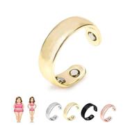 Générique Vayro Ring, Original Magnetic Wellness Ring, Adjustable Size Rings for Men and Women, Lightweight and Water-Resistant Stainless Steel Rings (Gold)