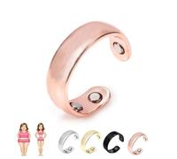 Générique Vayro Ring, Original Magnetic Wellness Ring, Adjustable Size Rings for Men and Women, Lightweight and Water-Resistant Stainless Steel Rings (Rose)