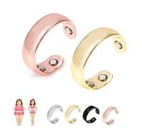 Générique Vayro Ring, Original Magnetic Wellness Ring, Adjustable Size Rings for Men and Women, Lightweight and Water-Resistant Stainless Steel Rings (2pcs-a)