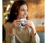 Générique VCoffee Mug- Glass Mug Cup With Dried Flower Design For Coffee, Glass Beverage Glasses Tea Mugs For Tea Cappuccino Cold Drink Elegant Transparent Cup Home And Office Use Easy To Work With