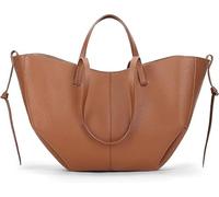 Générique Vegan Leather Tote Handbag Large Capacity Top-handle Purse Shoulder Bags for Woman Trendy Tote Top Handle Satchel (Brown-Large)