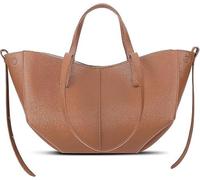 Générique Vegan Leather Tote Handbag Large Capacity Top-handle Purse Shoulder Bags for Woman Trendy Tote Top Handle Satchel (Brown-Small)