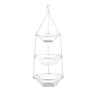 Générique Vegetable Basket, Kitchen Fruit Basket Vegetable Organizer, 3-Tier Wire Rack Space Saving For Food Snack Bread Potato Onion Gardening Tools Bathroom Garden Yard Pantry Organization