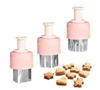 Générique Vegetable Cutter Shapes 3pcs Mini Size Various Fun Cutout Designs