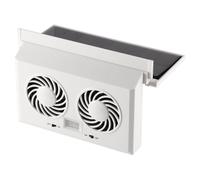 Générique Vehicle Cooling Amplifier Fans, Solar Powered Exhaust Vent for Car with Head | Easy Installation Circulator for Frontseat Backseat, 5000 RPM ABS Device, Accessory for Adults Families Fr