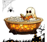 Générique Veilleuse Fantôme | Lampe de Lecture - Décoratif en Résine Lumière pour Adulte Halloween Chambre Salle de Bain Fête
