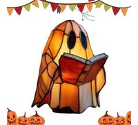 Générique Veilleuse Halloween | Lampe De Lecture Fantôme | Éclairage d'Halloween en Résine, Ornement de Bureau pour Lecteur et Amateur de Livres, Décoration pour Table, Étagère, Fenêtre, Maison et