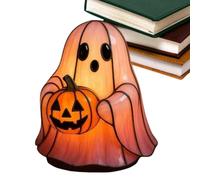 Générique Veilleuse Halloween | Lampe De Lecture Fantôme | Ornement de Bureau en Résine Lumineux pour Chambre, Table d'Entrée, Fenêtre, Étagère de Livres et Décoration de Vacances