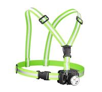 Générique Veilleuse, Lampe de Poitrine, Gilet Réfléchissant, Lampe de Signalisation LED, en Polypropylène de Haute Qualité avec Sangle Ajustable P, Sangle Double