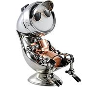 Générique Veilleuse Robot Steampunk, Lampe de Bureau Décorative en Métal de Style Industriel avec LED Ambiante Réglable, Lampe de Table Robot Mécanique, Cadeau pour Adultes