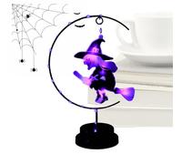 Générique Veilleuses Sorcière Et Lumière Pour Halloween,Veilleuse LED Sorcière Halloween de Chevet | Luminaire Décoratif Debout pour Fête Cosplay Salon Chambre Entrée Porche