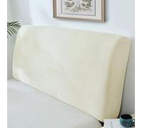 Générique Velours Housses De Tête De Lit 160cm, Housse Élastique pour Litt Double, Extensible Housse De Protection De Tête De Lit, Couverture De Têtes pour Chambre(Beige,C King (71-75in/180-190))