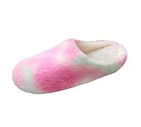 Générique Velours Multicolore pour Femmes Pantoufles Chaussures Cravate-Teinture Orteil Pantoufles Rondes Appartements Plus pour Femmes Maison Pantoufle Femme Claquettes Femme #7