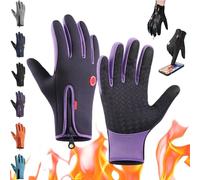Générique Velura Gloves, Velura Winter Gloves, Thermal Touch Screen Windproof Glove, Waterproof & Windproof Thermal Non-Slip (Purple,M)