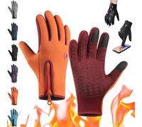 Générique Velura Gloves, Velura Winter Gloves, Thermal Touch Screen Windproof Glove, Waterproof & Windproof Thermal Non-Slip (Orange,XL)